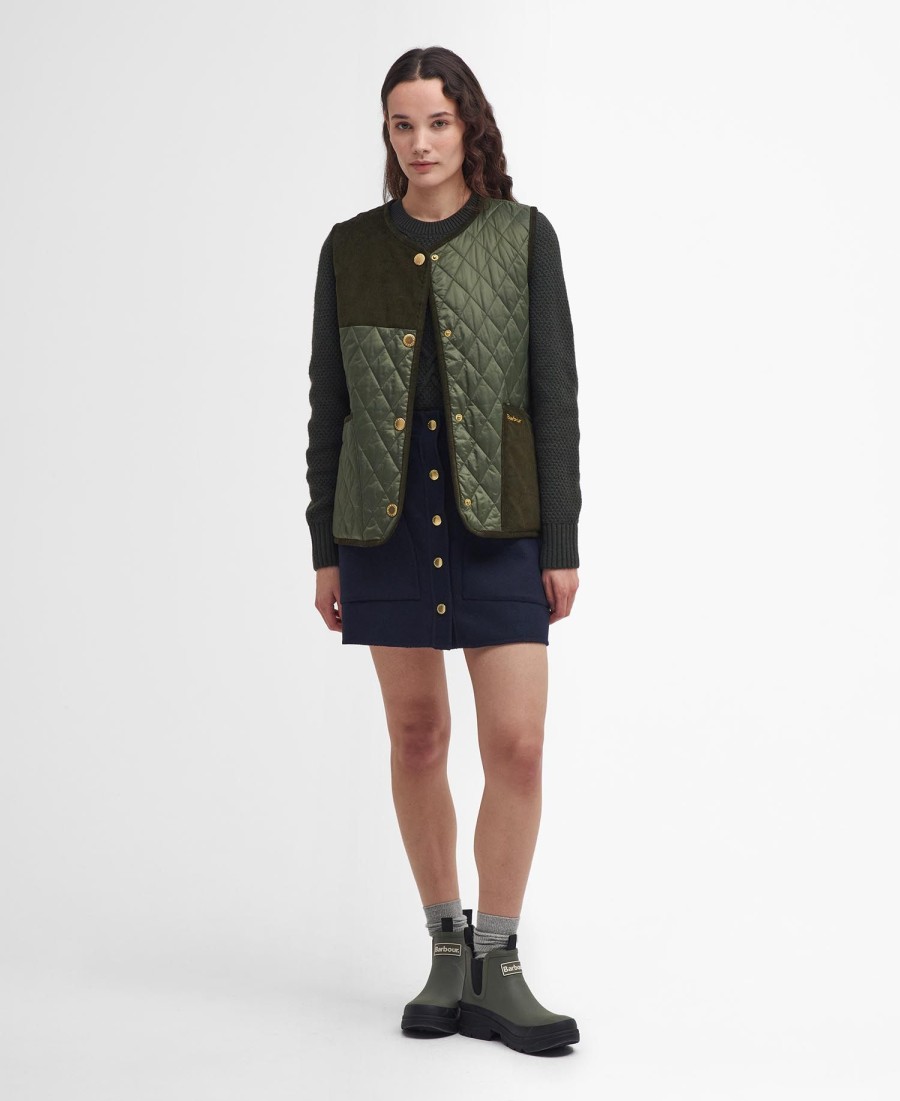sweter burne argyle z okrągłym dekoltem