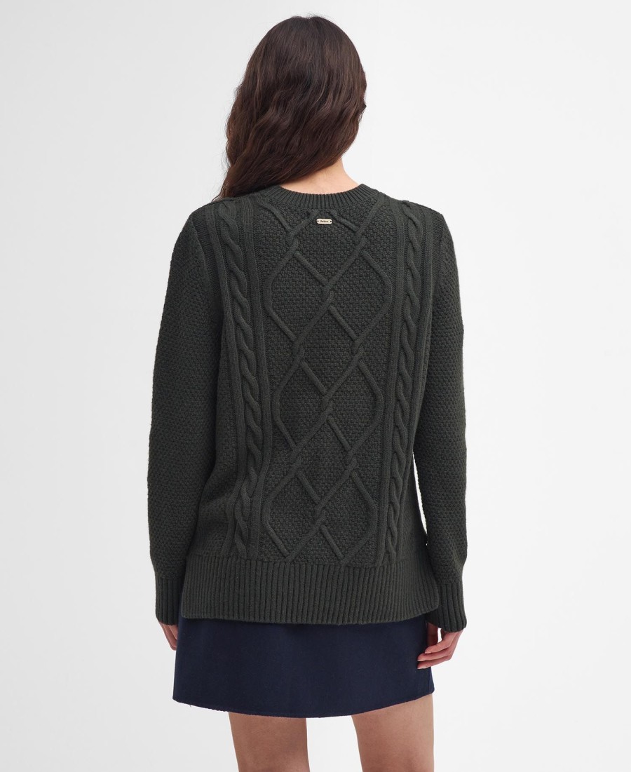 sweter burne argyle z okrągłym dekoltem