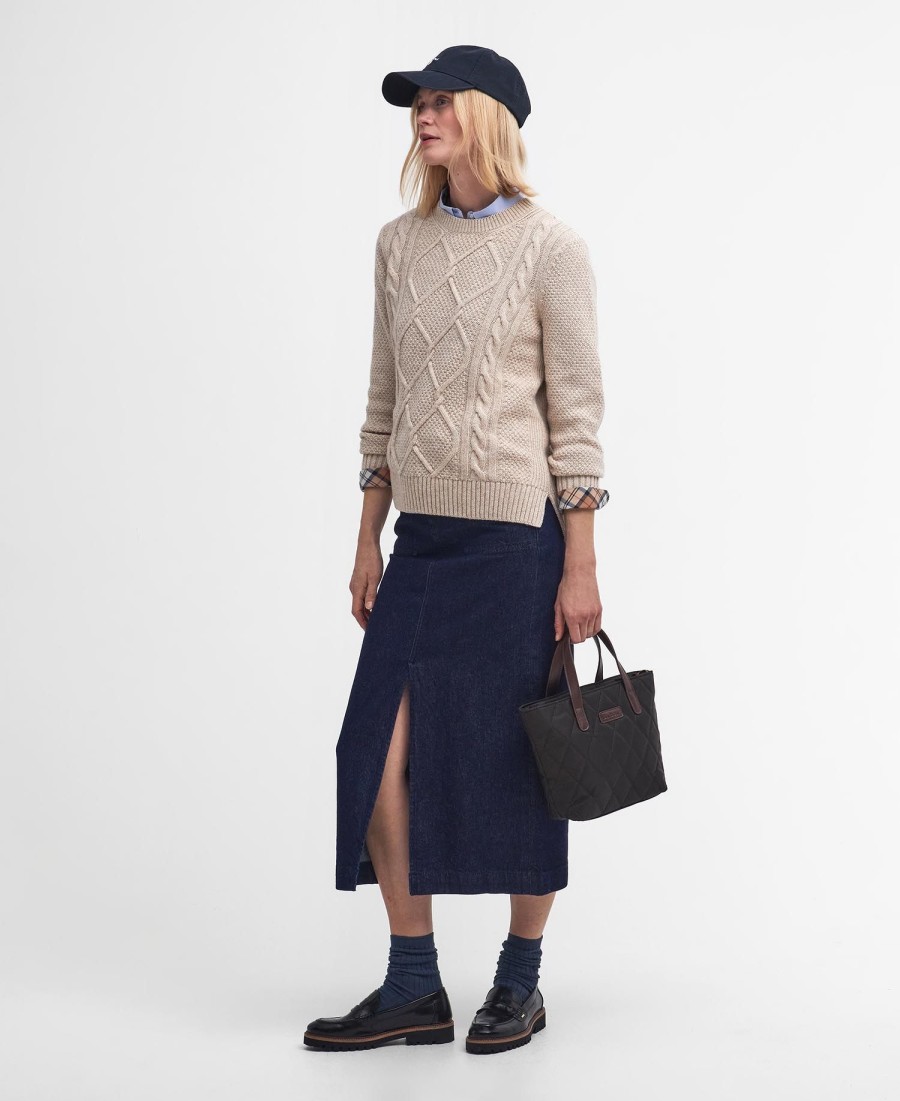 sweter burne argyle z okrągłym dekoltem