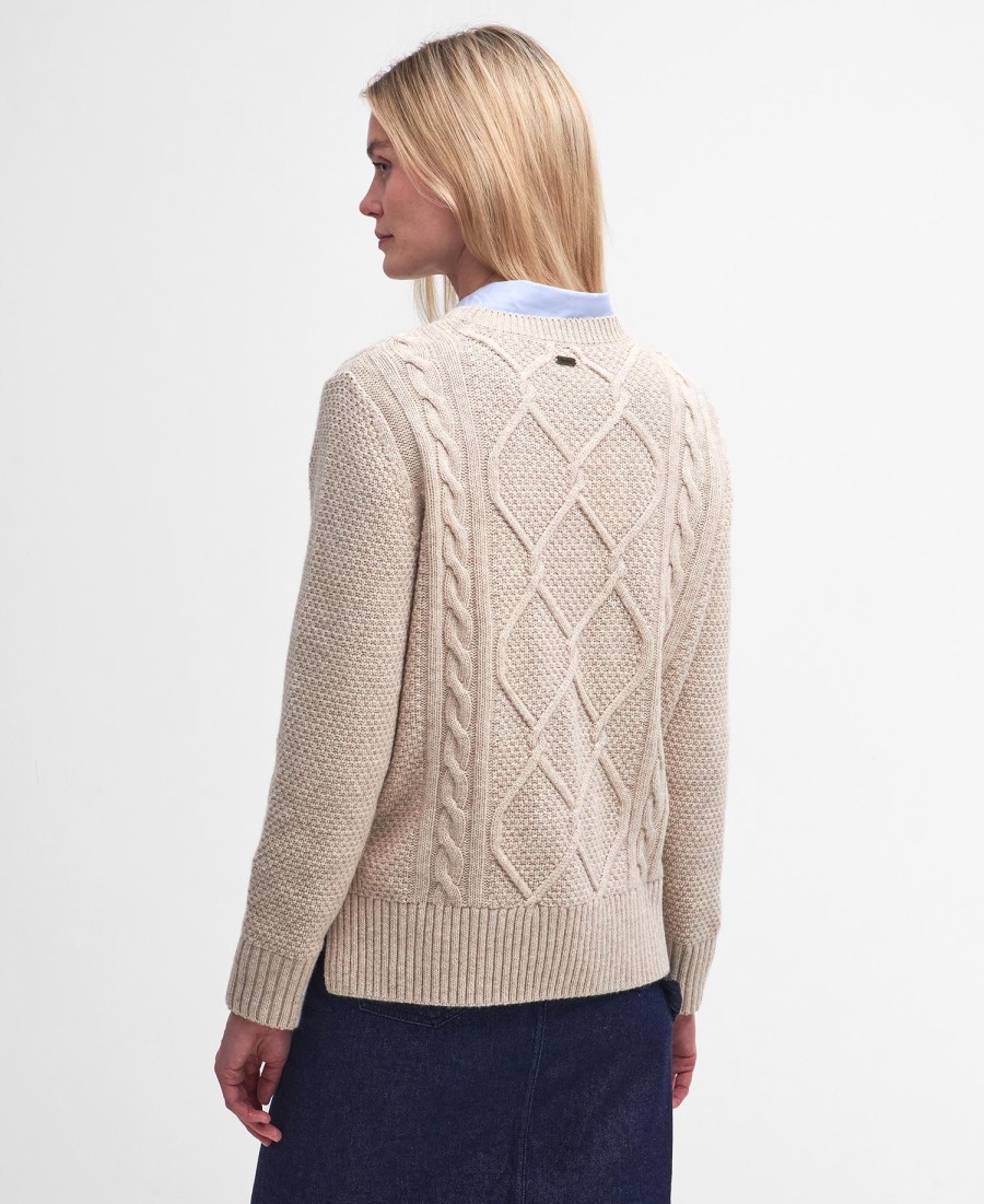 sweter burne argyle z okrągłym dekoltem