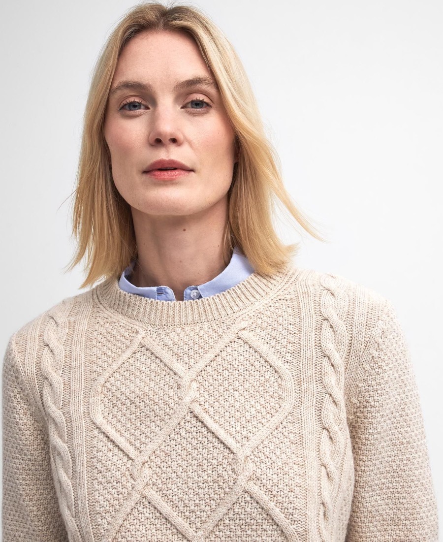 sweter burne argyle z okrągłym dekoltem