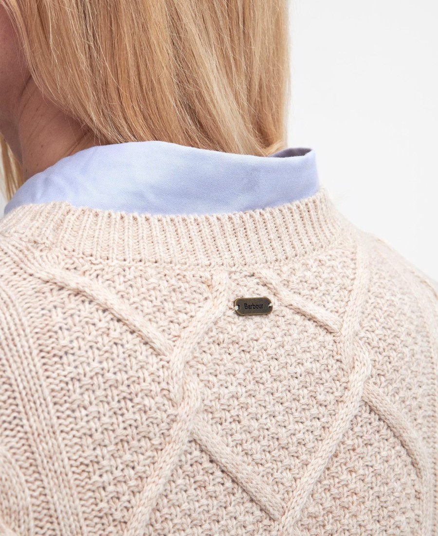 sweter burne argyle z okrągłym dekoltem