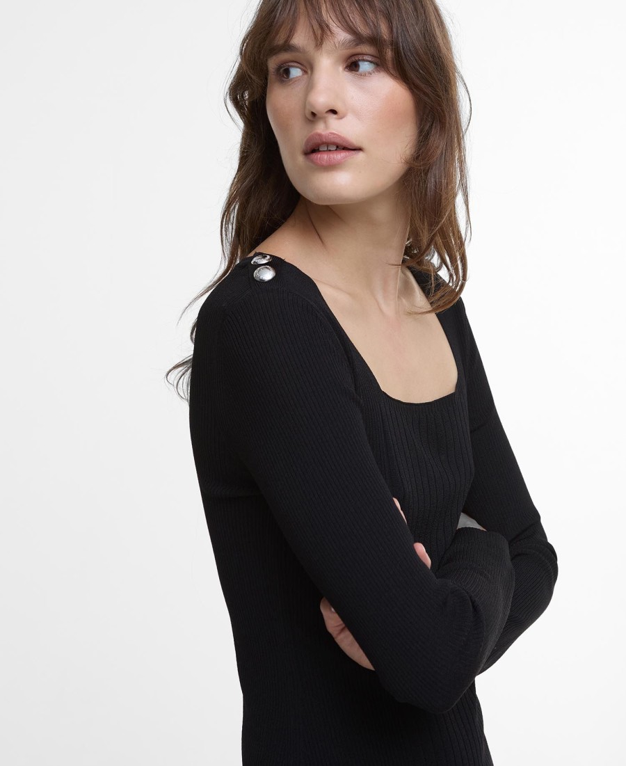 sweter raegan z kwadratowym dekoltem