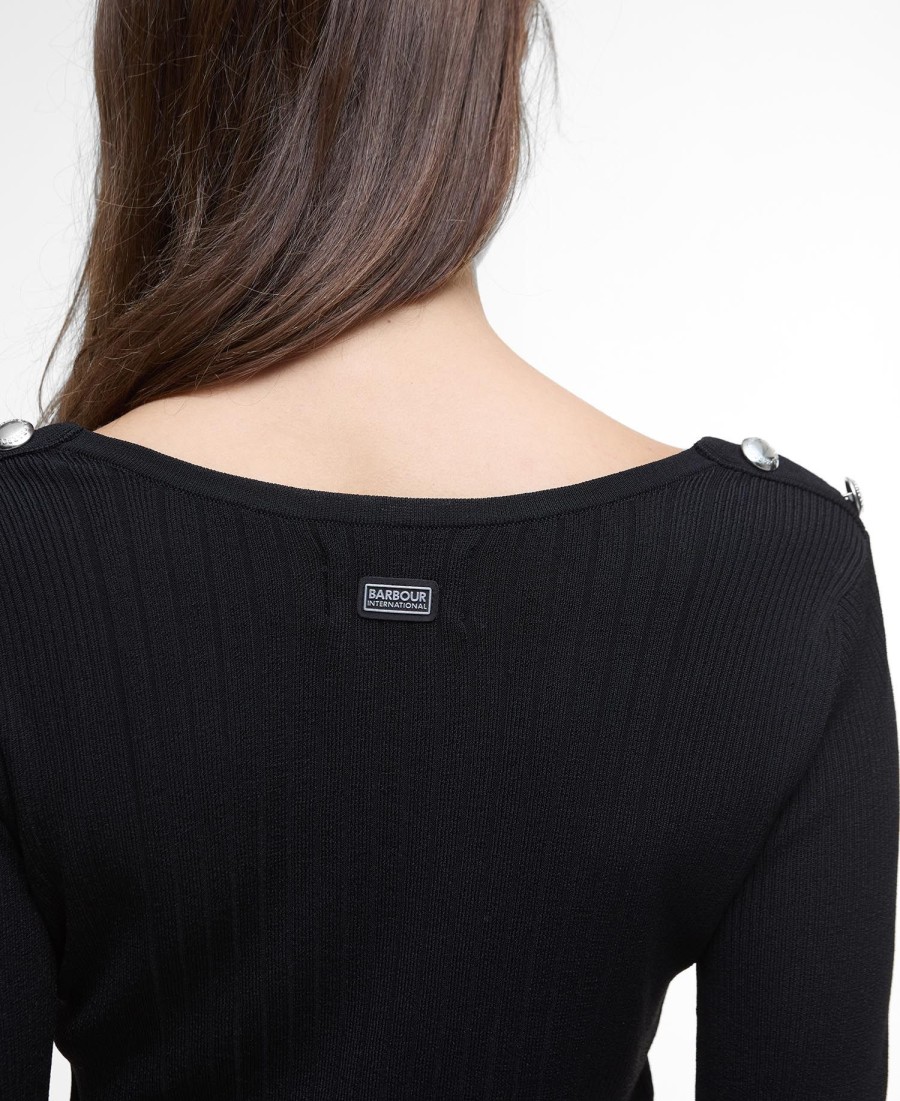 sweter raegan z kwadratowym dekoltem
