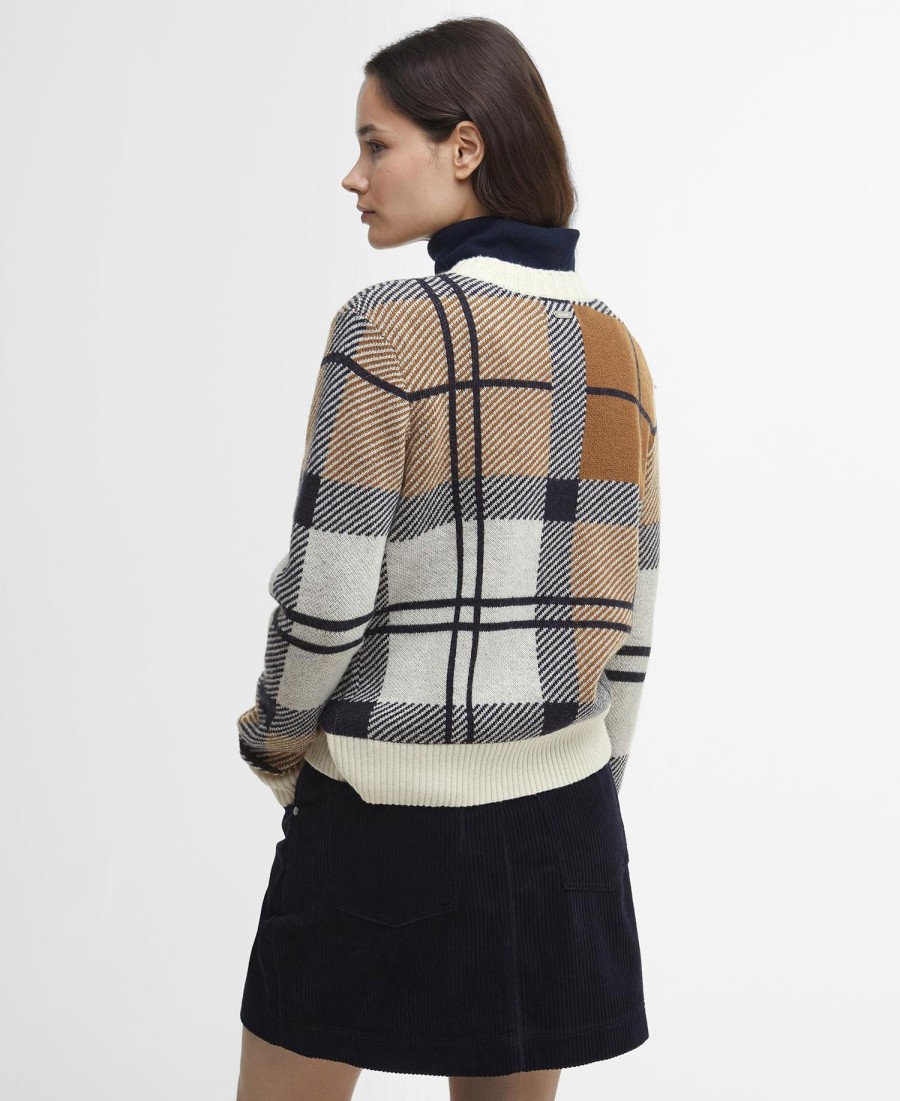 brigitte tartan crew deck jumper