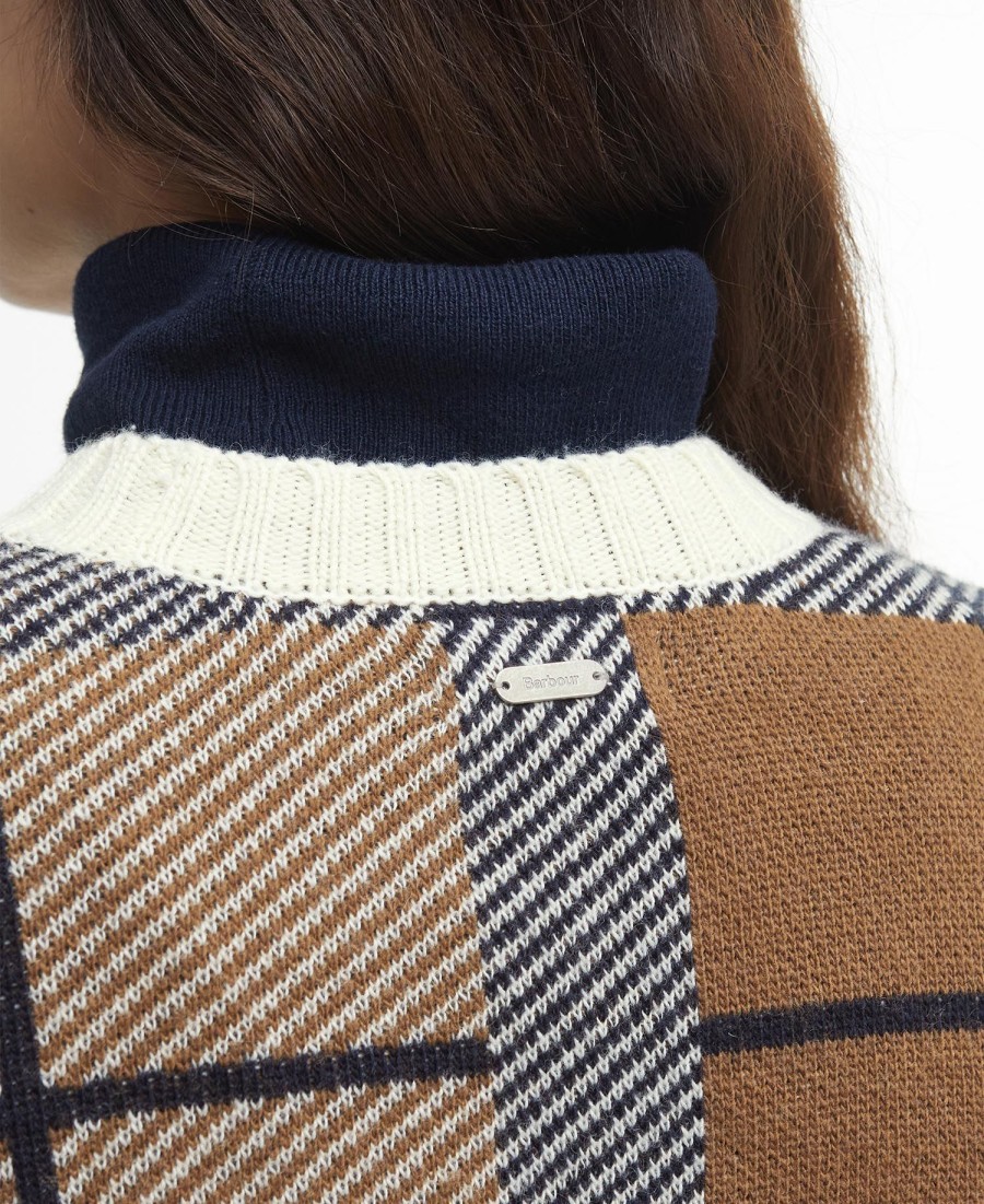 brigitte tartan crew deck jumper