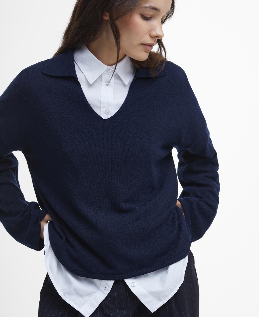 sweter fearne z dekoltem w serek