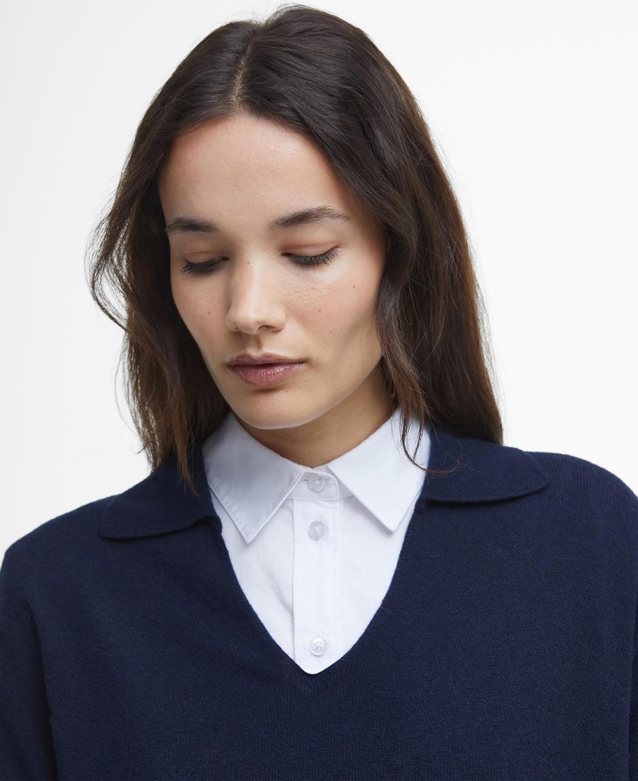 sweter fearne z dekoltem w serek