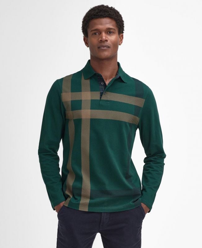 koszulka polo z długim rękawem blaine tartan