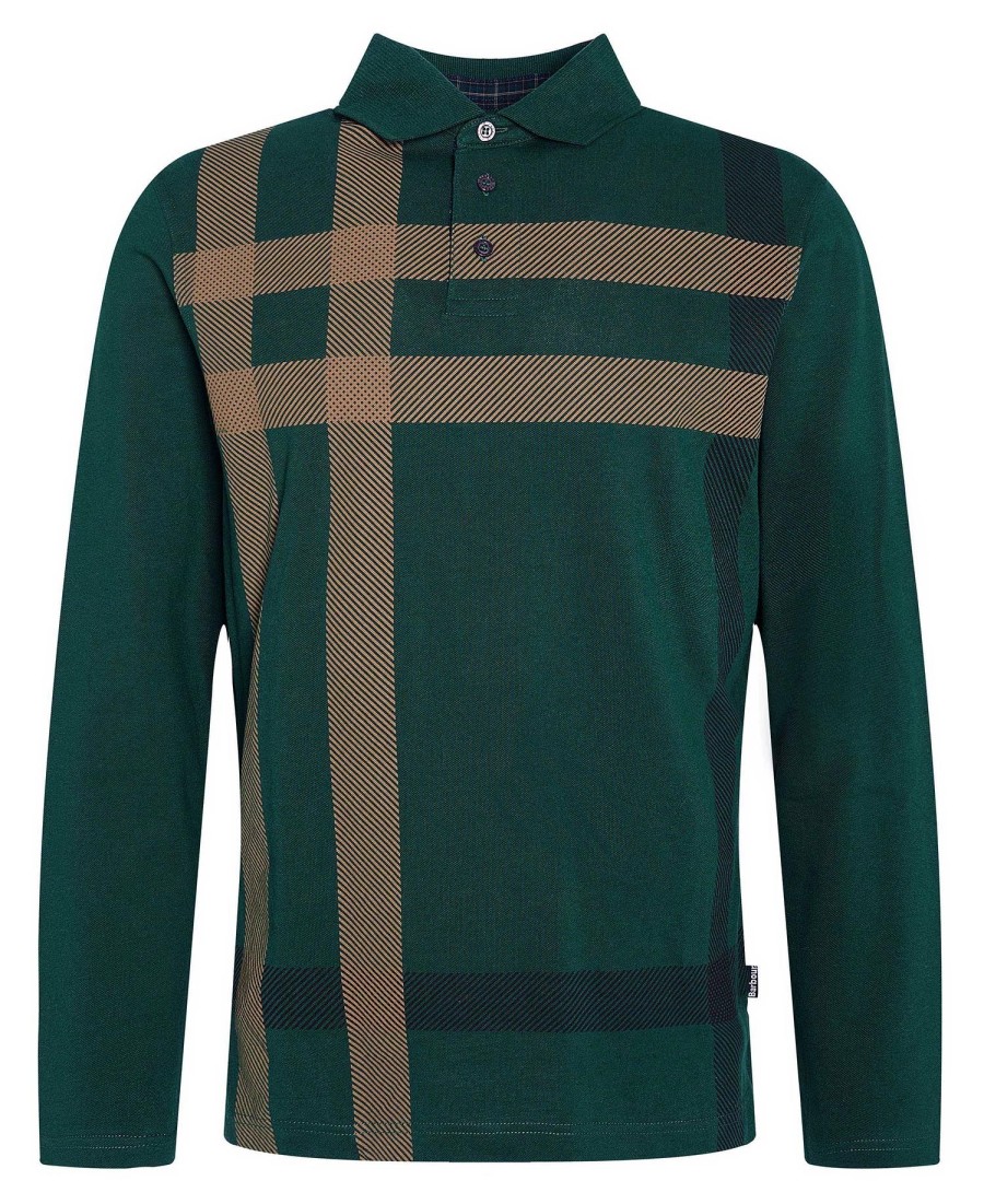 koszulka polo z długim rękawem blaine tartan
