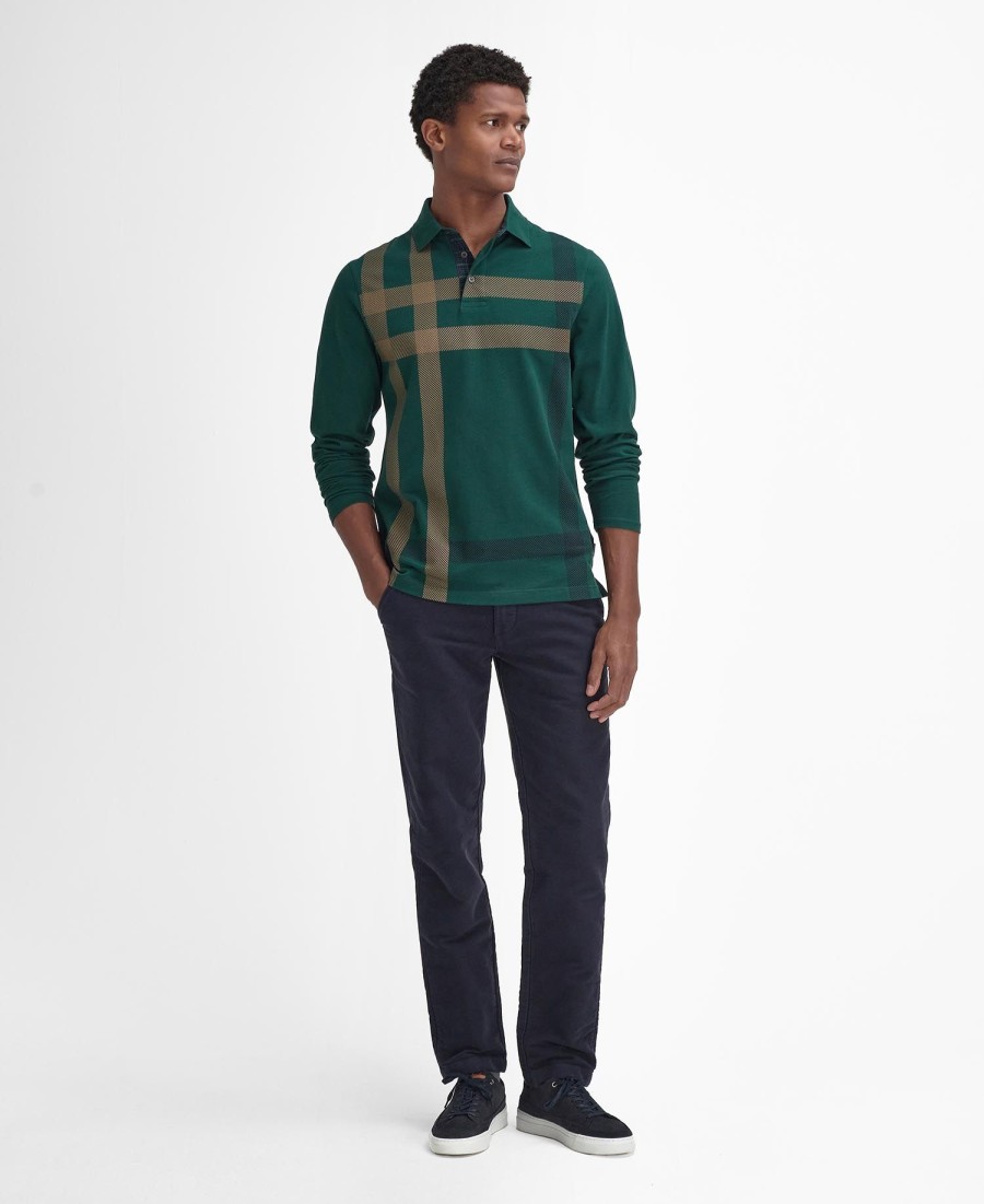 koszulka polo z długim rękawem blaine tartan