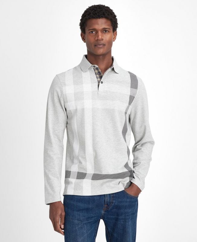 koszulka polo z długim rękawem blaine tartan