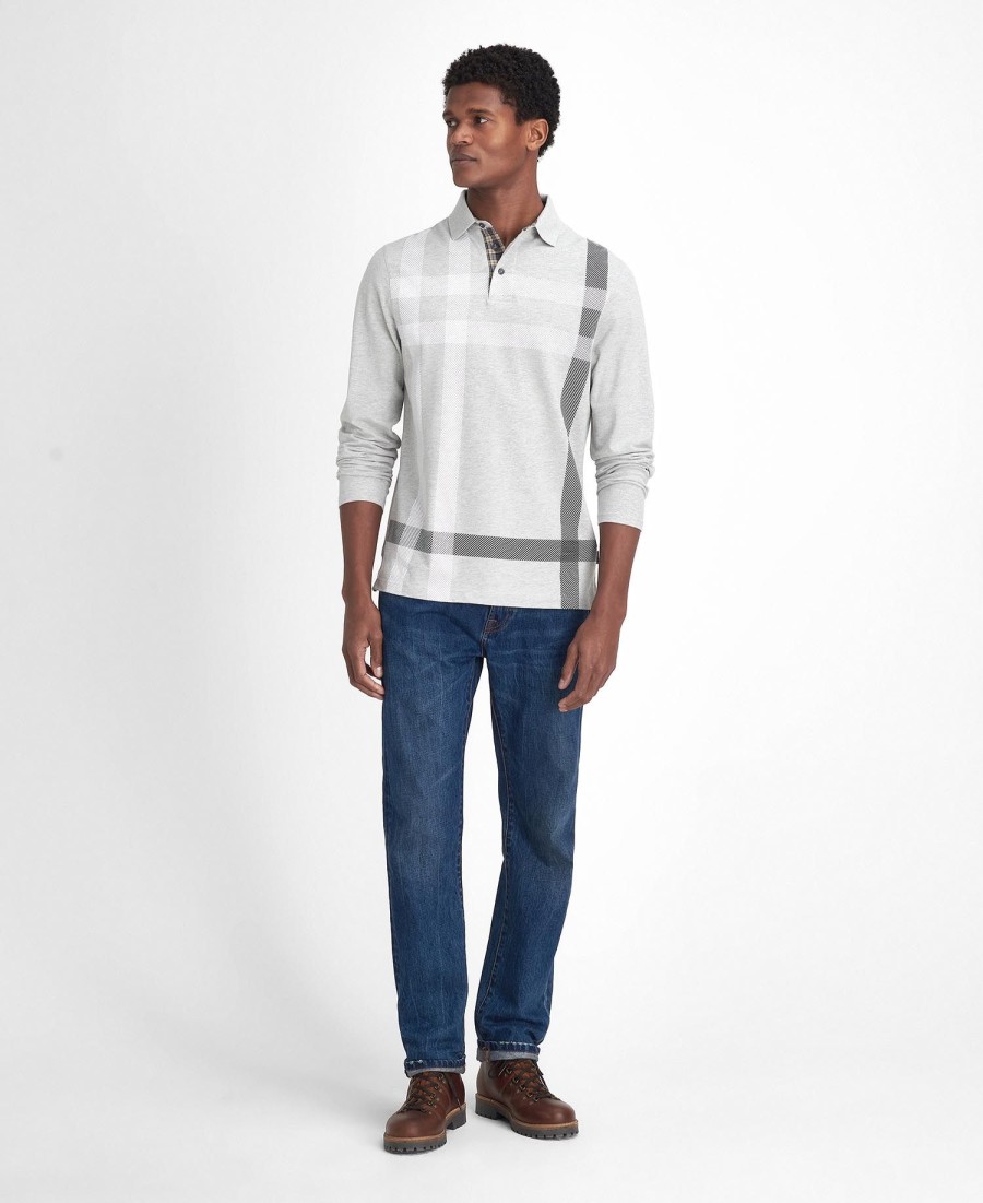 koszulka polo z długim rękawem blaine tartan