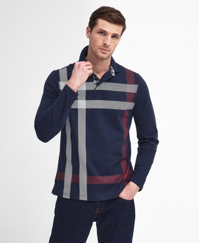 koszulka polo z długim rękawem blaine tartan