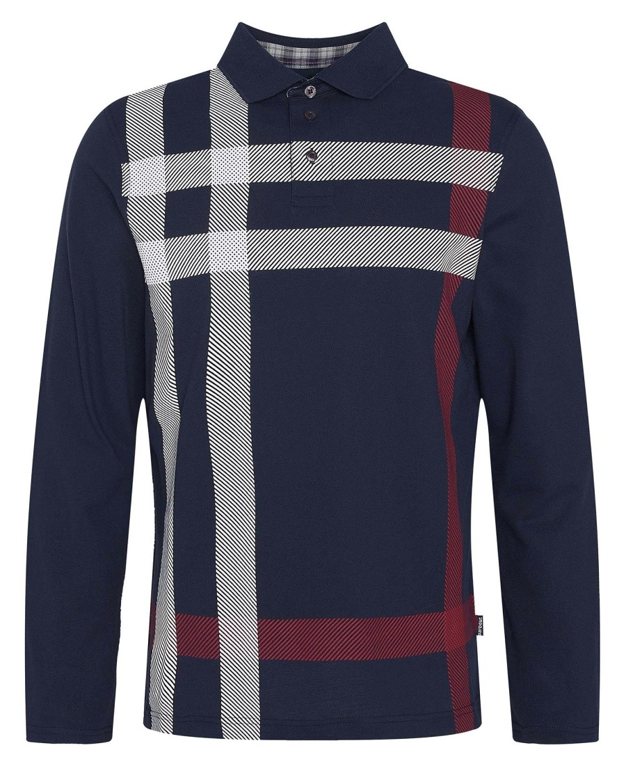 koszulka polo z długim rękawem blaine tartan