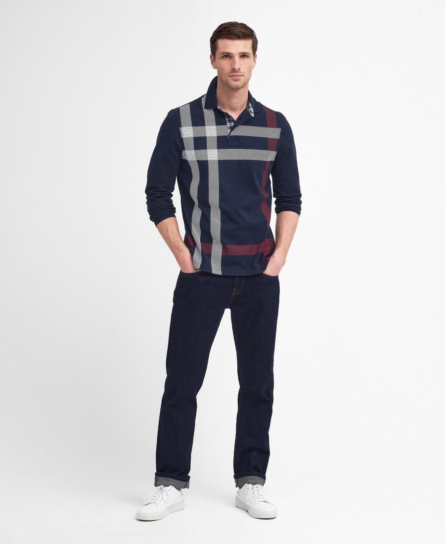 koszulka polo z długim rękawem blaine tartan