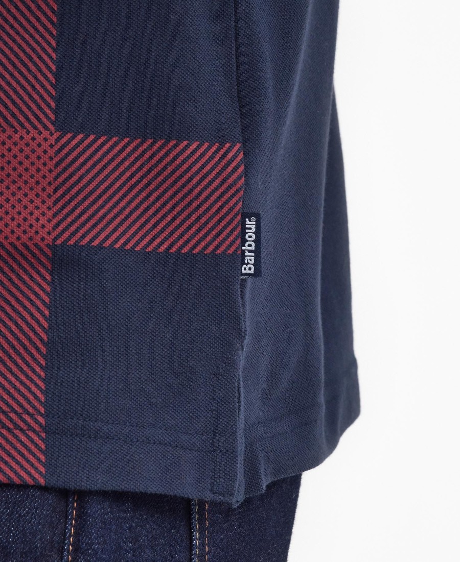 koszulka polo z długim rękawem blaine tartan