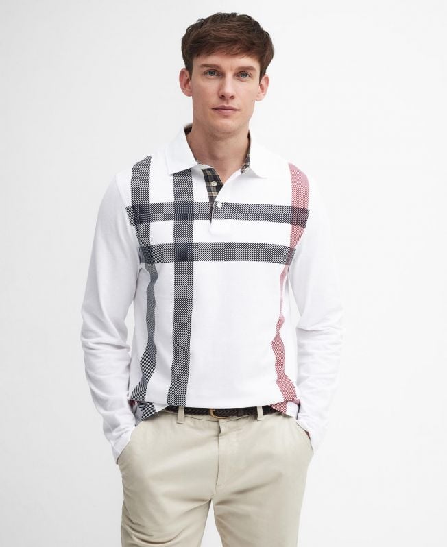 koszulka polo z długim rękawem blaine tartan