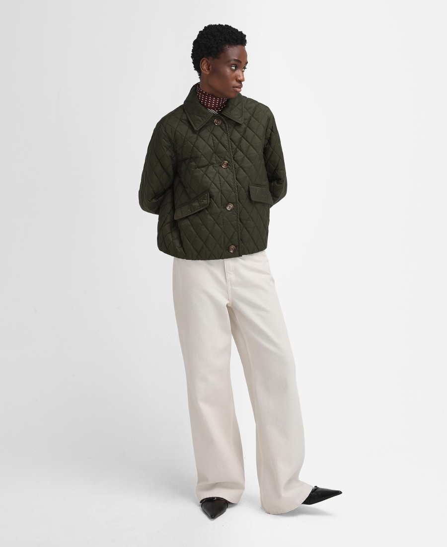 kurtka pikowana barbour the edit by alexa jamie