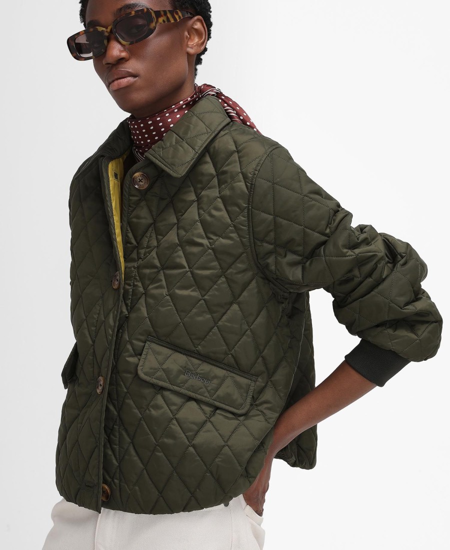 kurtka pikowana barbour the edit by alexa jamie