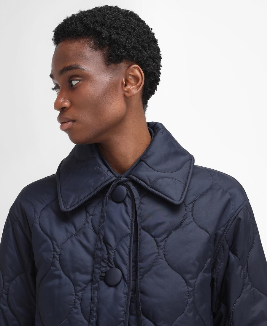 barbour the edit by alexa amy pikowana kurtka samochodowa