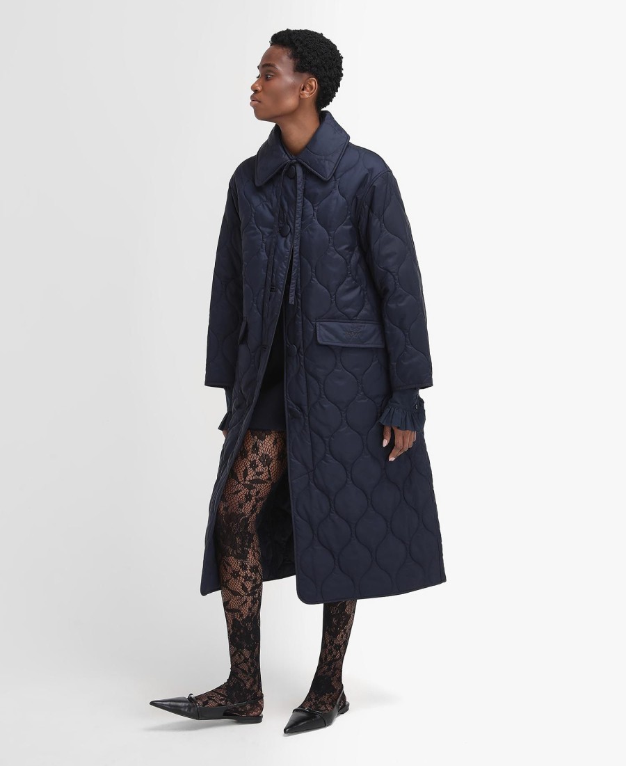 barbour the edit by alexa amy pikowana kurtka samochodowa