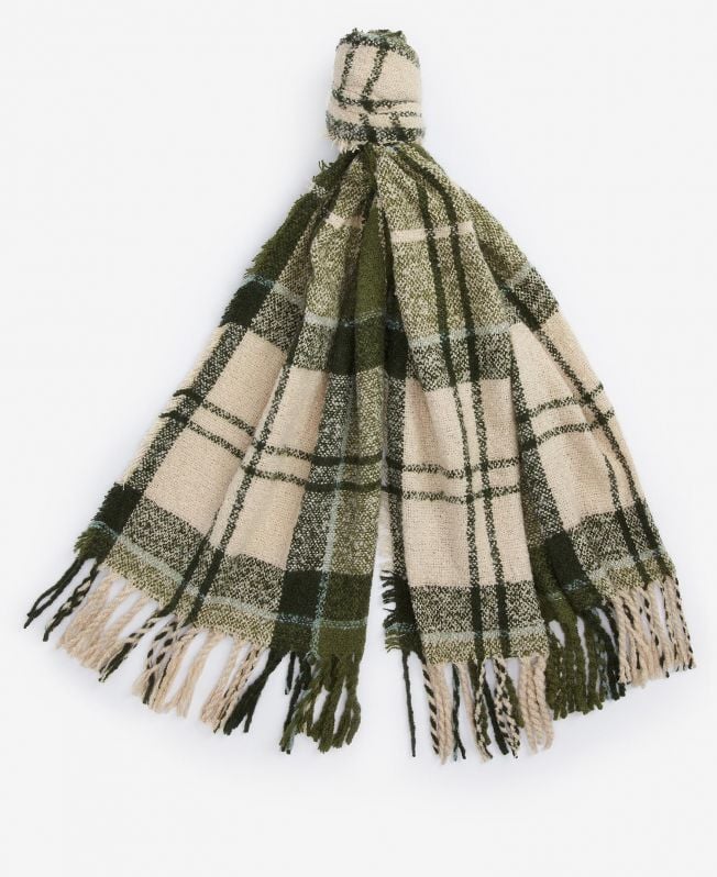 szalik boucle w kratę
