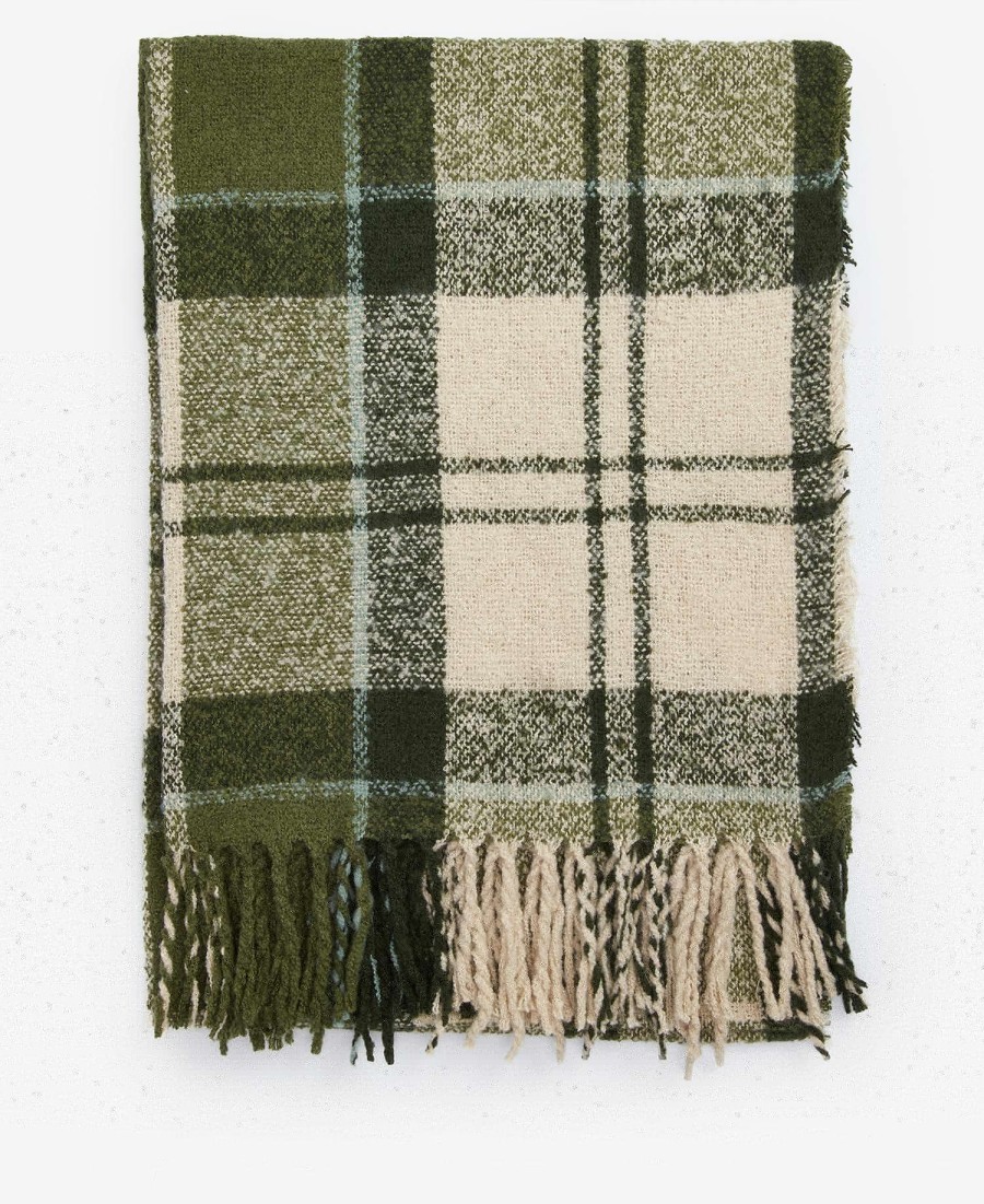 szalik boucle w kratę