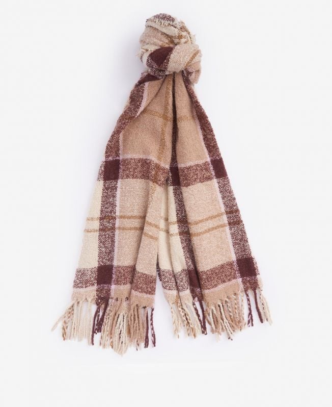 szalik boucle w kratę