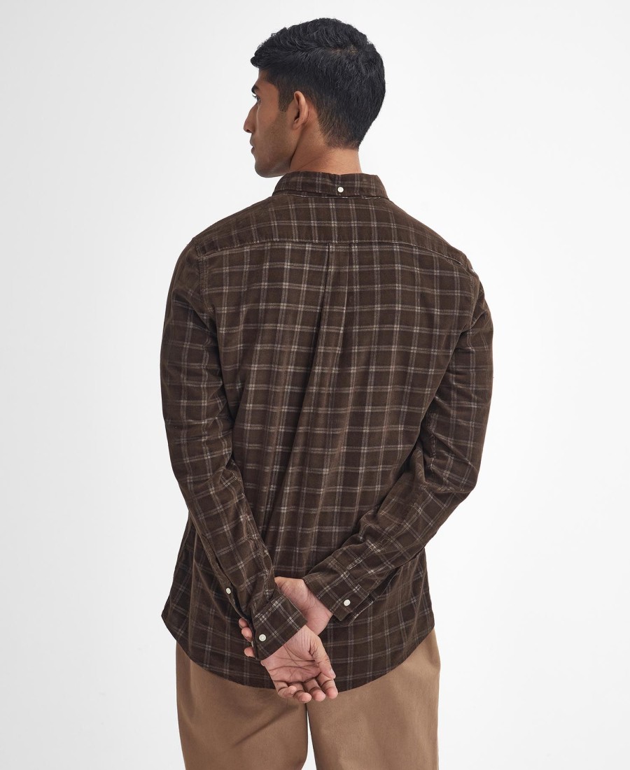 koszula sztruksowa z długim rękawem harthill tailored
