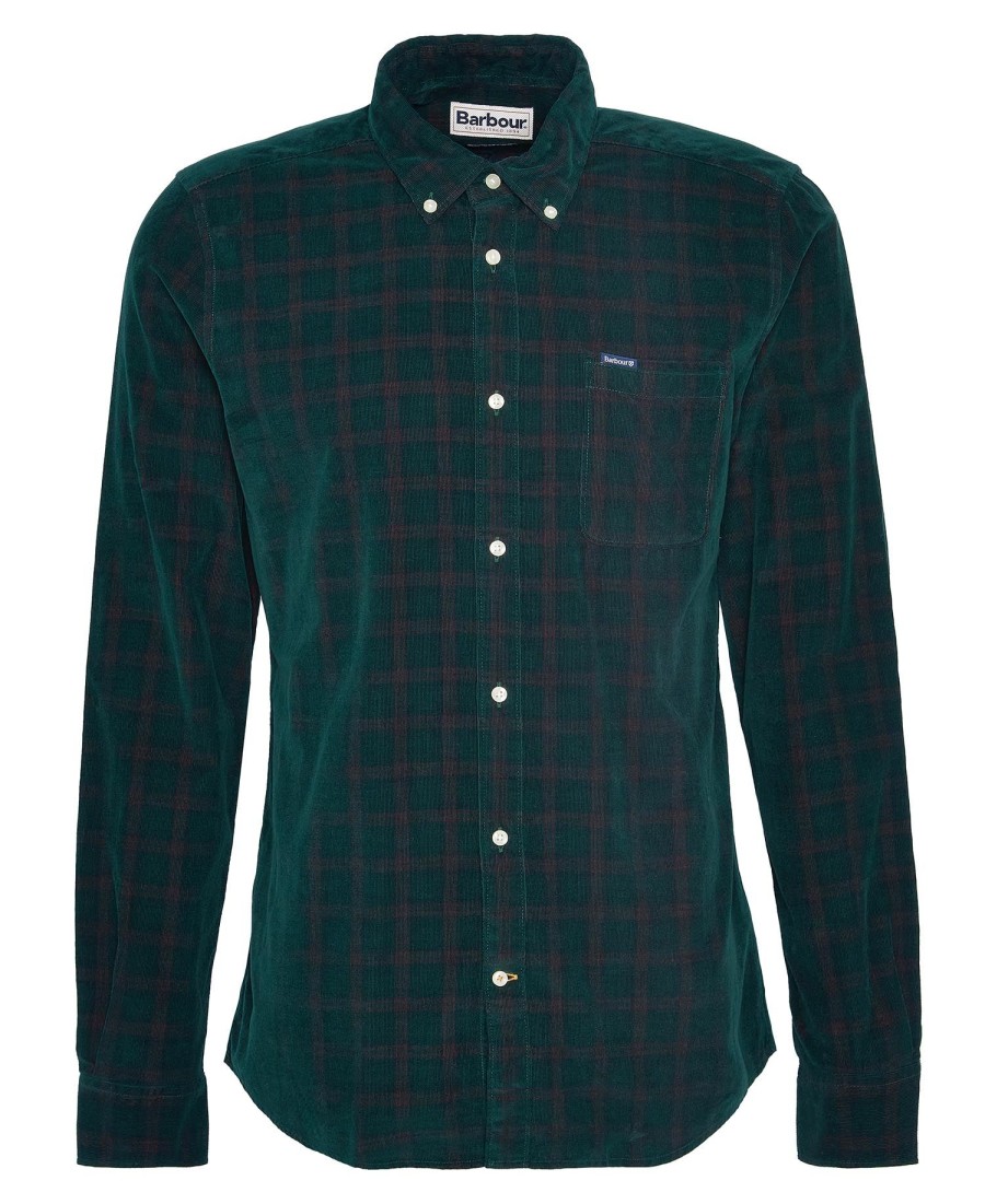 koszula sztruksowa z długim rękawem harthill tailored