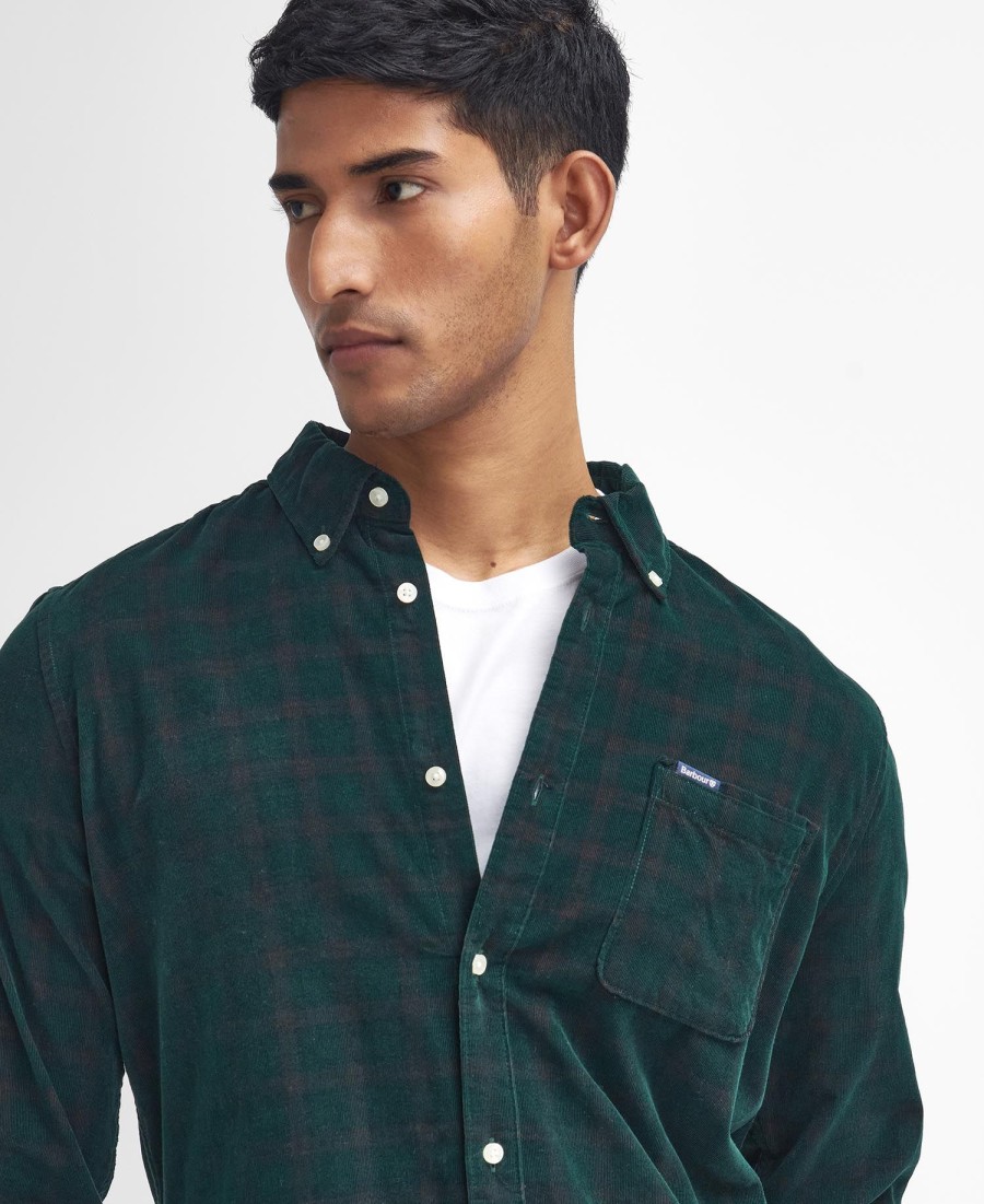 koszula sztruksowa z długim rękawem harthill tailored
