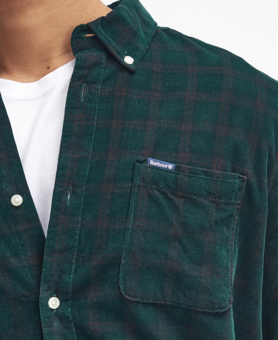 koszula sztruksowa z długim rękawem harthill tailored