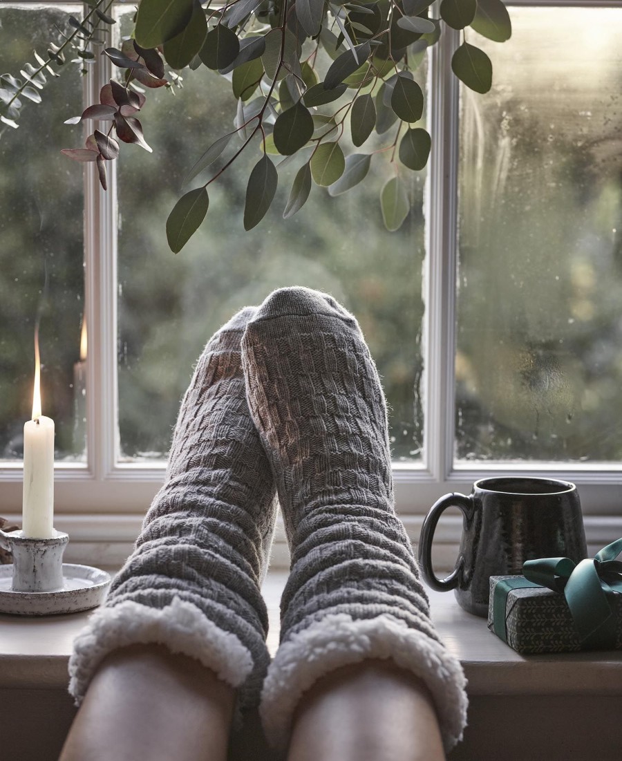 skarpetki wypoczynkowe cable knit