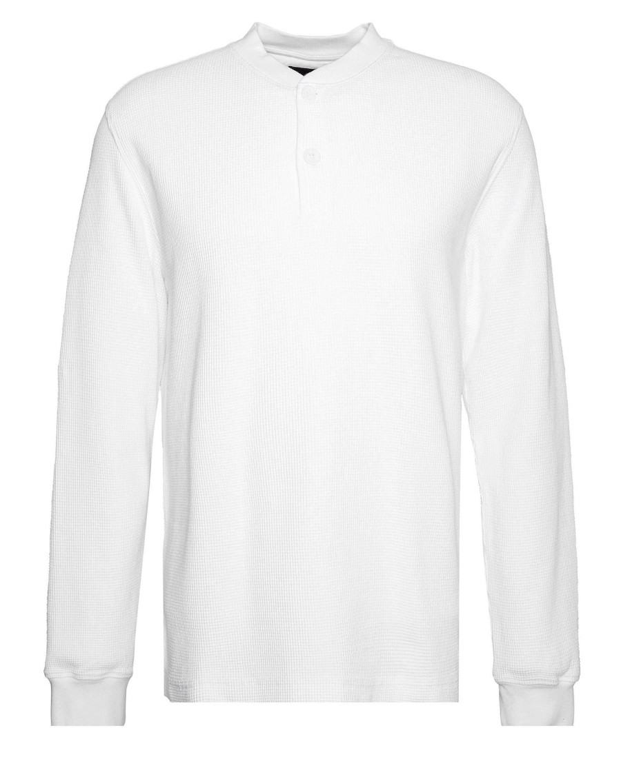 koszulka barbour x baracuta henley w luźnym stylu