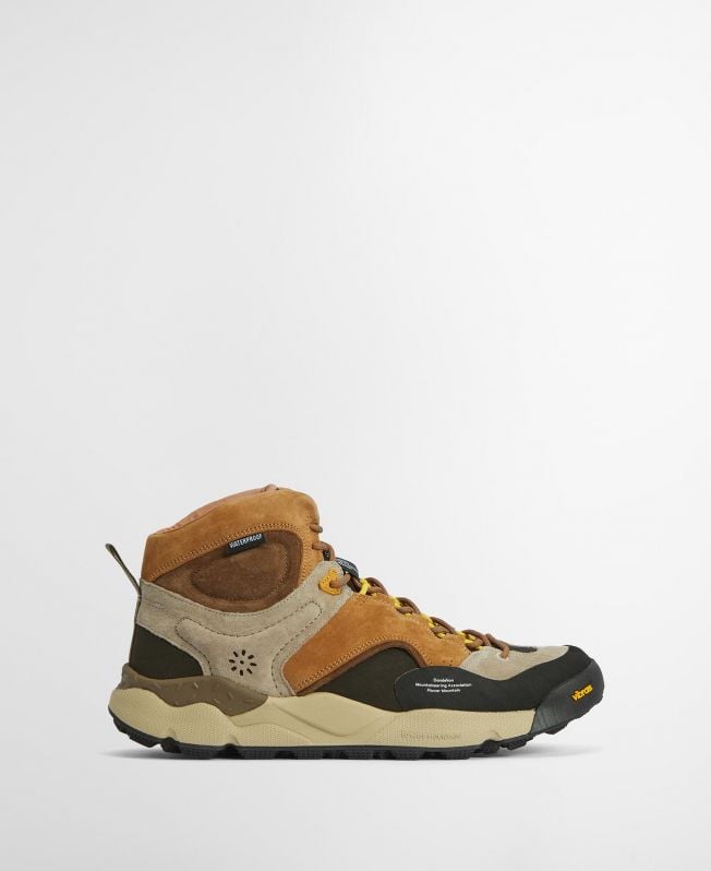 barbour x flower mountain back country uni mid sneakers