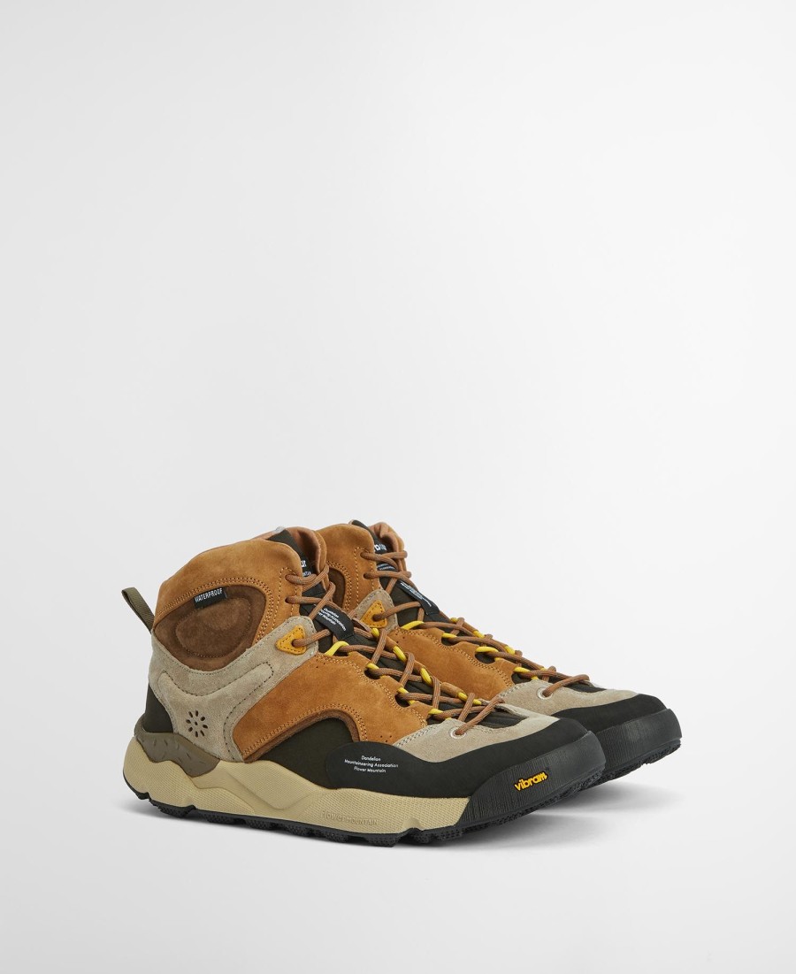 barbour x flower mountain back country uni mid sneakers