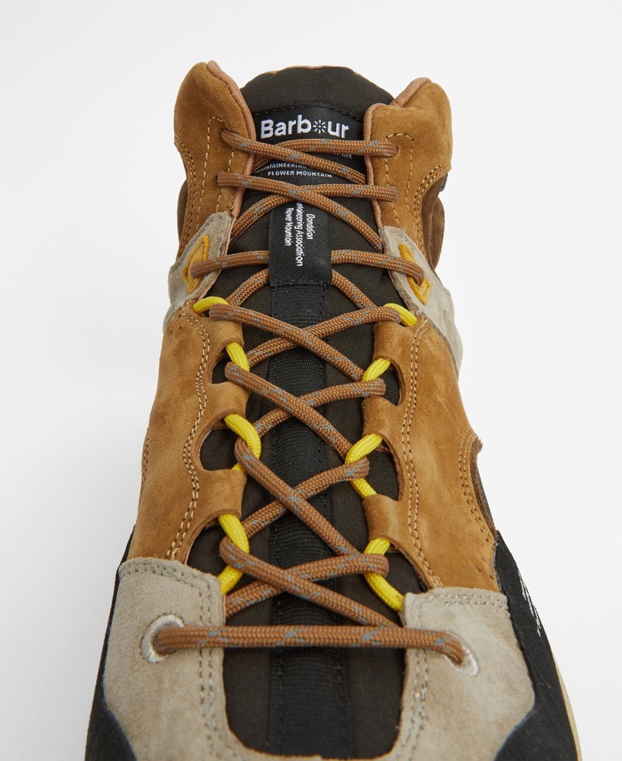 barbour x flower mountain back country uni mid sneakers