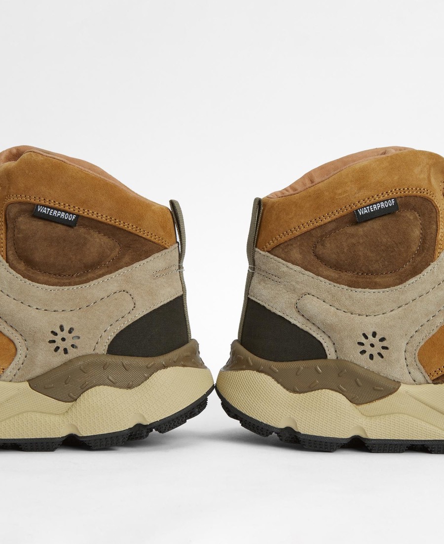 barbour x flower mountain back country uni mid sneakers