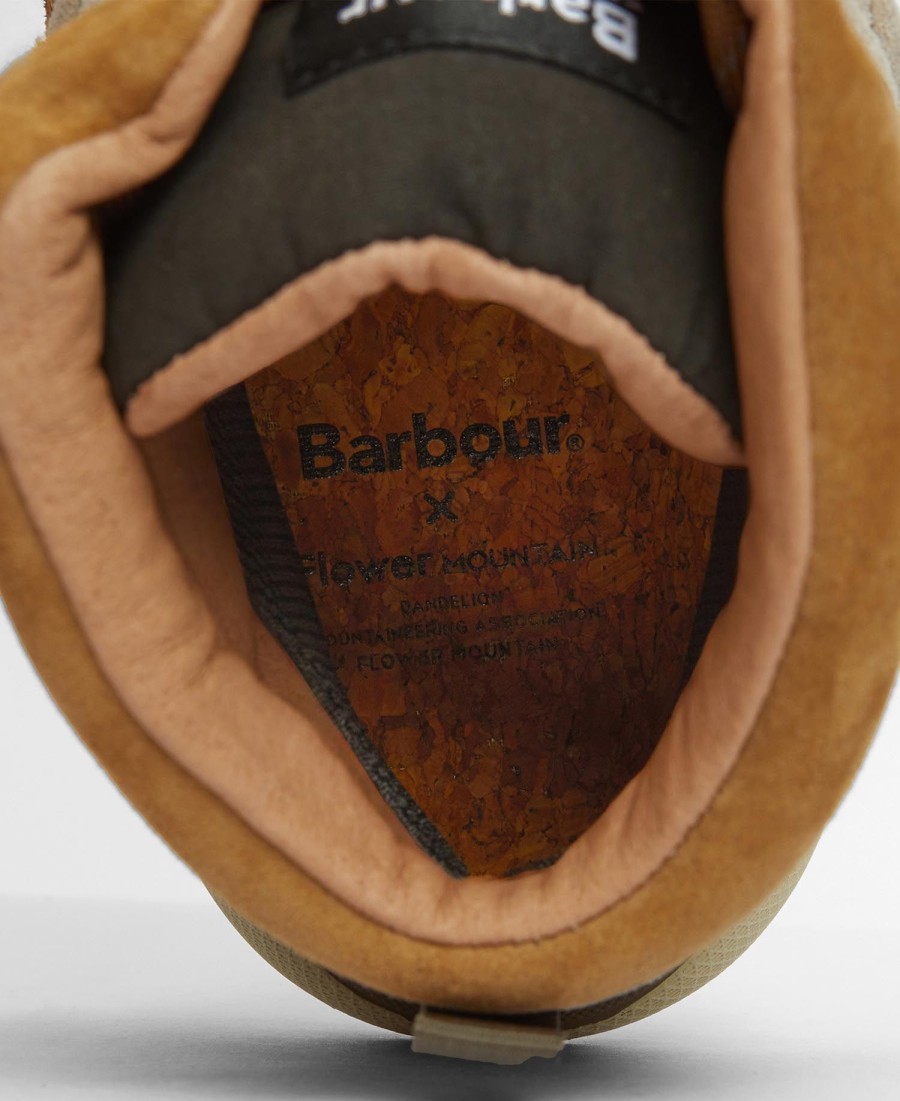 barbour x flower mountain back country uni mid sneakers