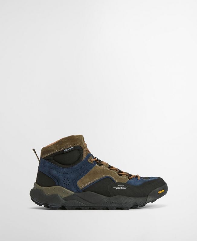 barbour x flower mountain back country uni mid sneakers