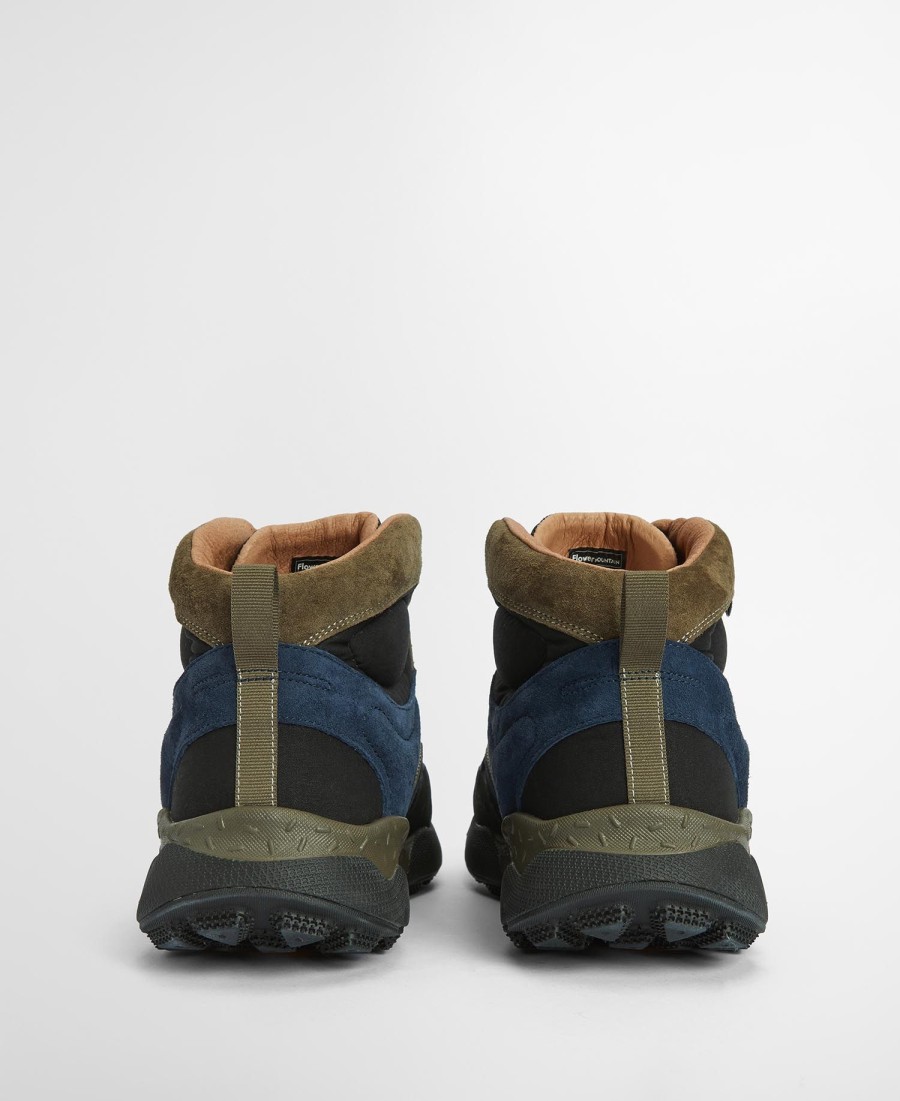 barbour x flower mountain back country uni mid sneakers