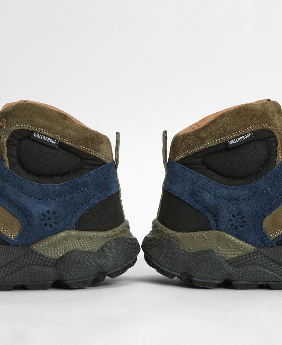 barbour x flower mountain back country uni mid sneakers
