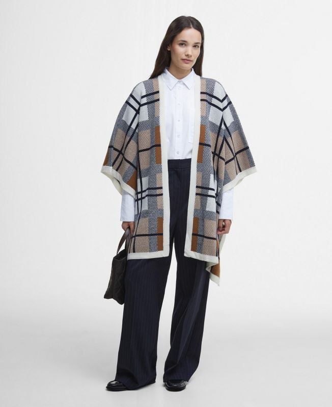 fioletowy pelerynowy tartan