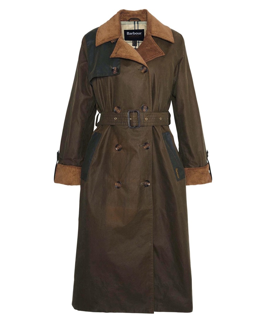 płaszcz typu trenchcoat marki brackley waxed