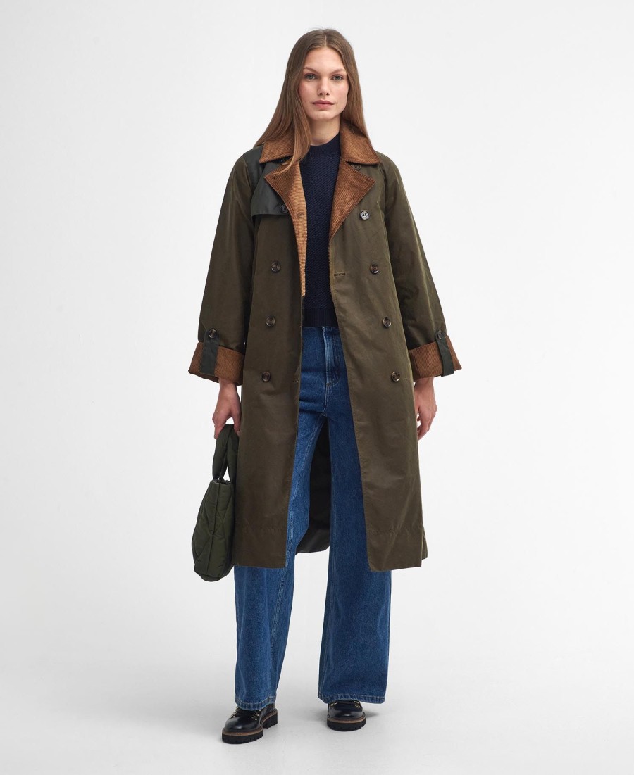 płaszcz typu trenchcoat marki brackley waxed