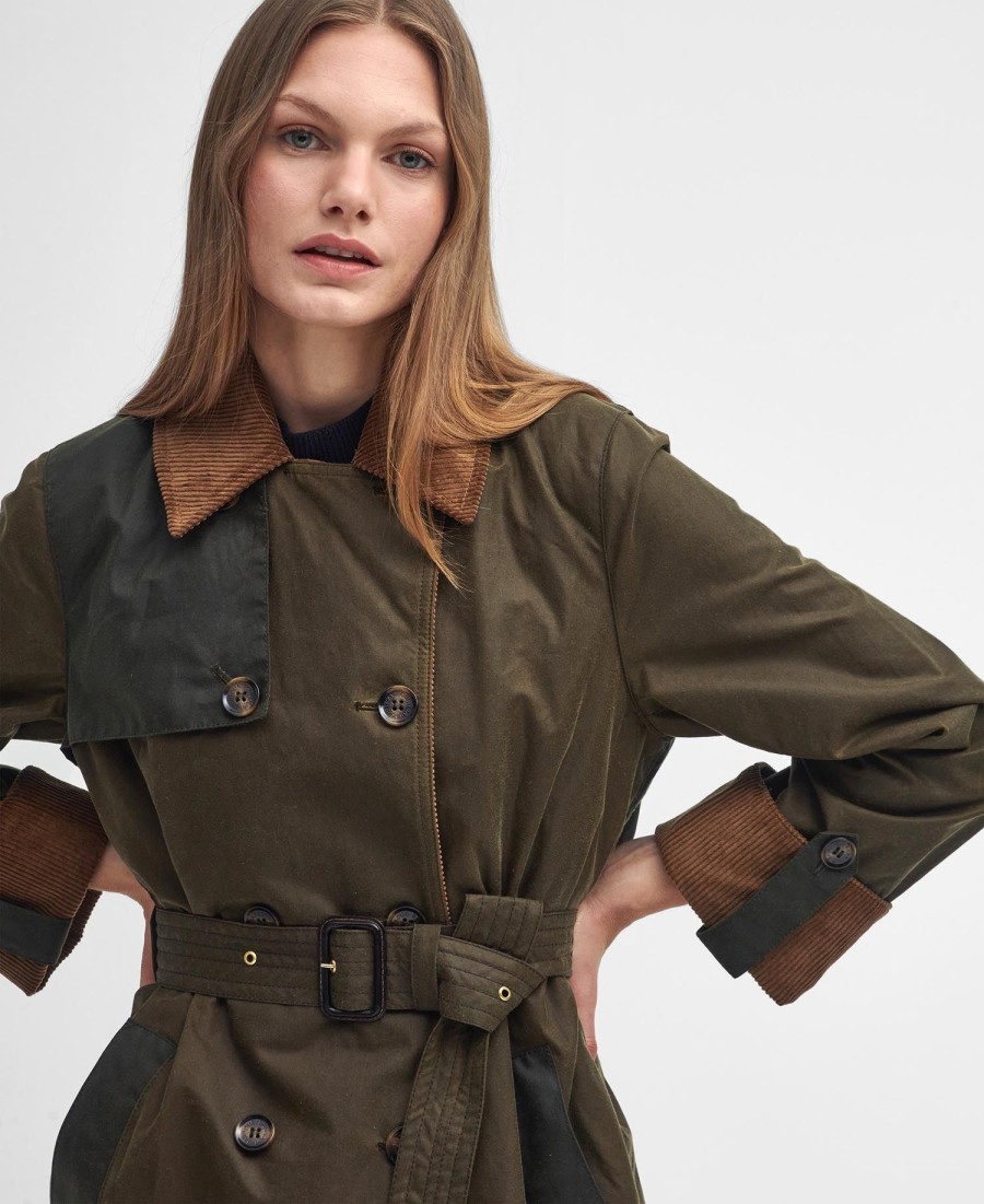 płaszcz typu trenchcoat marki brackley waxed