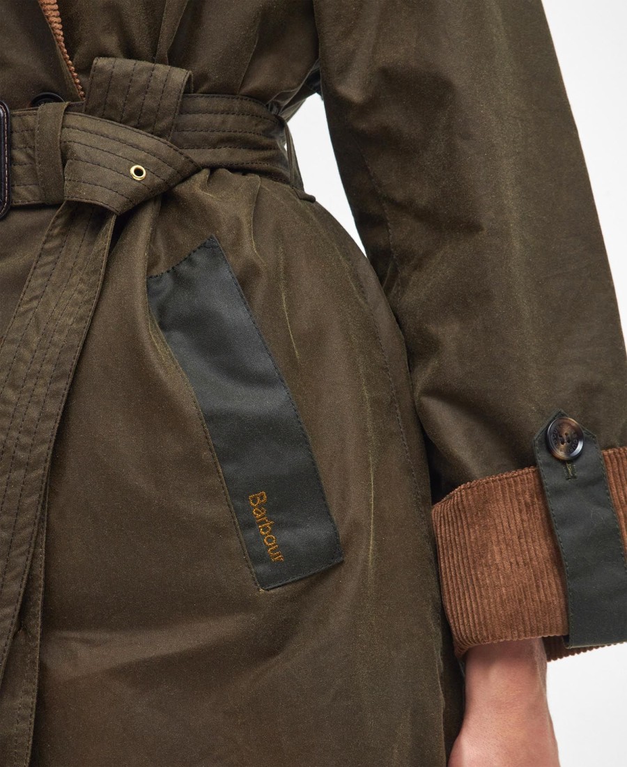 płaszcz typu trenchcoat marki brackley waxed