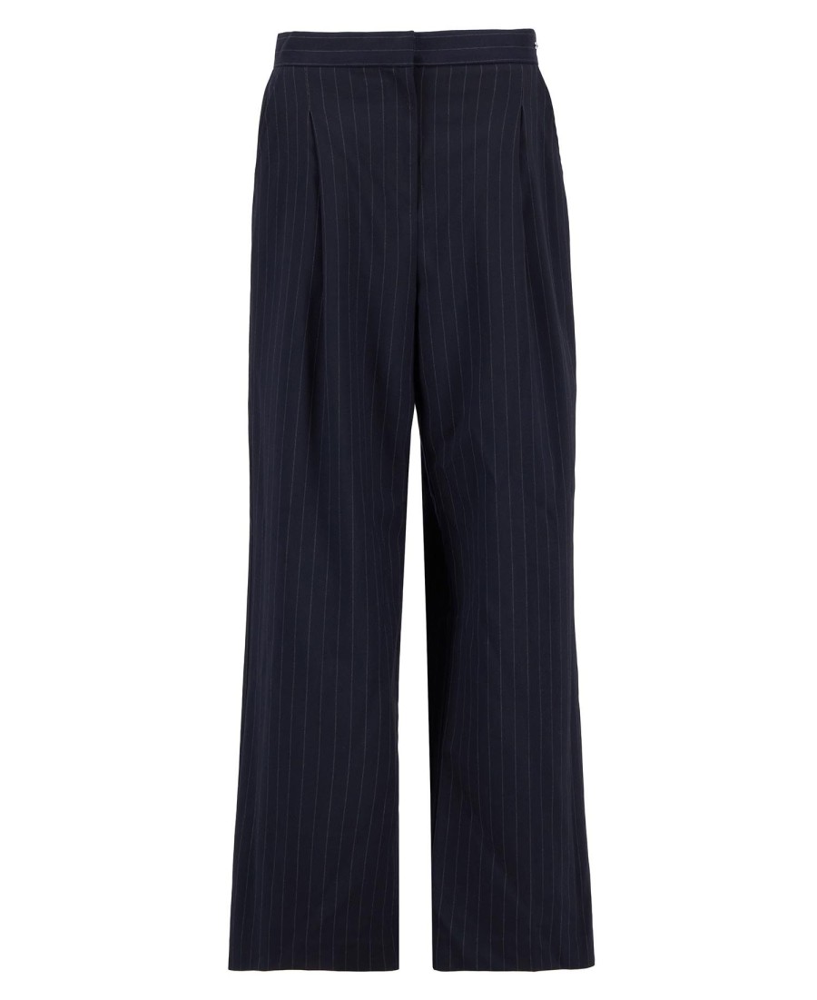 spodnie carrie pinstripe z szerokimi nogawkami