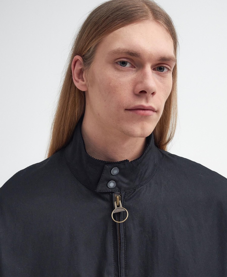 woskowana kurtka harrington barbour x baracute ma-1